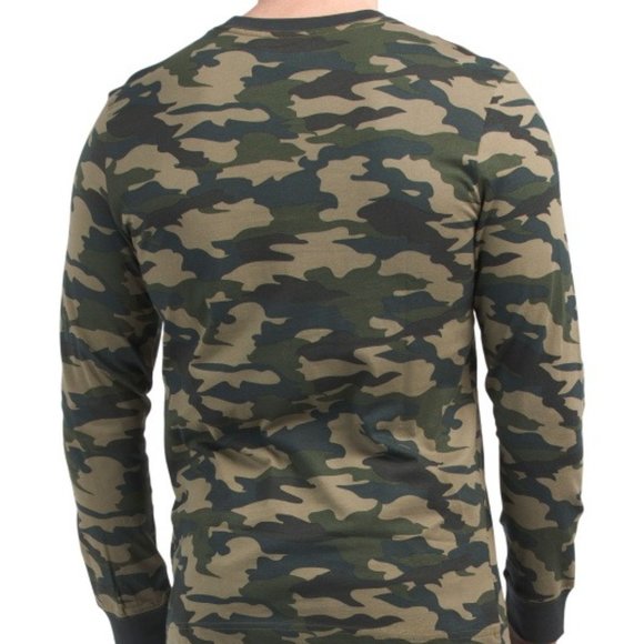NWT MEN TRUE RELIGION CWP Graphic Crew Neck Long Sleeve CAMO T SHIRT LARGE - Picture 2 of 4